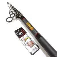 چوب و چرخ ماهیگیری نو با جعبه و کاور