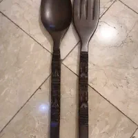 قاشق و چنگال چوبی