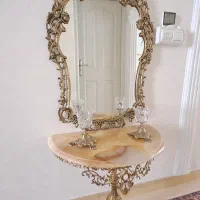 آینه و شمعدان و کنسول برنز