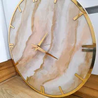 ساعت دیواری رزینی مدل مرمر|ساعت دیواری و تزئینی|تبریز, |دیوار