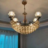 لوستر ۱۰شعله تمام برنز