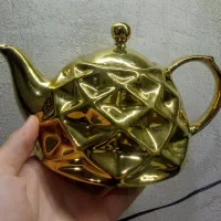 قوری طلایی رنگ ثابت به صورت تکی و عمده