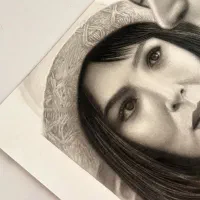 سفارش نقاشی چهره سیاه قلم|تابلو، نقاشی، عکس|چناران, |دیوار