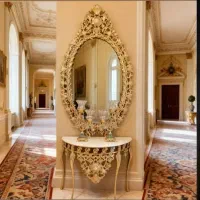 کنسول آینه برنز برنزی