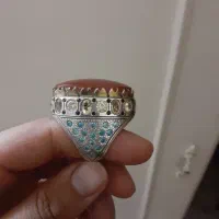 انگشتر عقیق یمنی مخراج کاری
