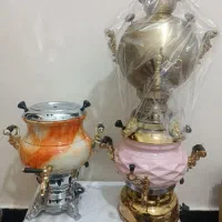 سماور دوکاره برنجی ۶لیتری گازی