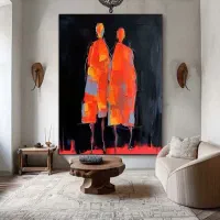 «تابلو رنگ روغن مینیمال کاردست بانوی هنرمندحرفه ای|تابلو، نقاشی، عکس|بابل, |دیوار