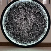 تابلو ماه ماه آینه و ساعت ماه|صنایع دستی و سایر لوازم تزئینی|شاهینشهر, طالقانی|دیوار