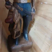 مجسمه چوبی کابوی کلاسیک روح تگزاس|مجسمه، تندیس، ماکت|تهران, نعمتآباد|دیوار