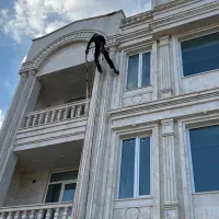 شست و شوی نما (کار در ارتفاع)|خدمات نظافت|یزد, |دیوار