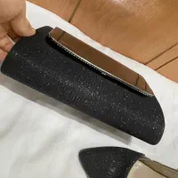کیف کفش ست مجلسی سایز ۴۰ پاشنه دار مشکی دودی|کیف، کفش، کمربند|مشهد, آبکوه|دیوار