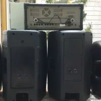 اکو پاورمیکسر+۴باند+ میکروفون همه نو سالم|سیستم صوتی خانگی|لنجان, |دیوار