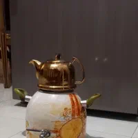 کتری قوری و سینی و ظرف پیکنیک