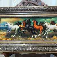 فرش اسب رج۵۰ جله ابریشم پشم کره