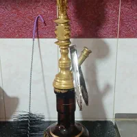 قلیان برنجی با وسایل جانبیش