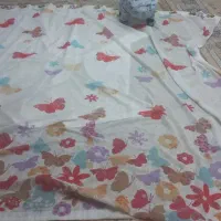 پرده پانچ دو عدد ویک عدد پرده حریر اتاق خواب|پرده، رانر، رومیزی|کرج, کمال‌شهر|دیوار