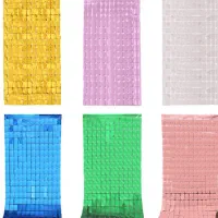 ریسه متالایز و دیسکویی پرده آویز ۱/۲|پرده، رانر، رومیزی|قم, امامزاده ابراهیم|دیوار