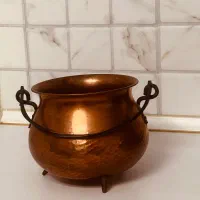 ظرف مسی وارداتی عتیقه هلندی، دکوری ، سالم و سنگین