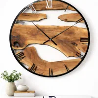 ساعت روستیک تمام چوب تک و عمده