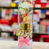 گل مصنوعی شیشه ای و گل جاودان