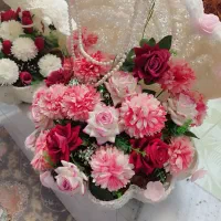گل صدفی و مرواریدی|گل مصنوعی|مبارکه, |دیوار