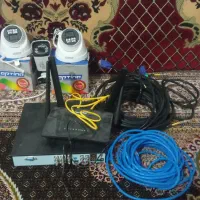 دوربین مداربسته ۴ عدد با تمام وسایل