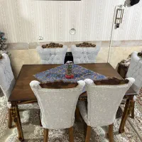 میز نهارخوری ۶ نفر چوبی|میز و صندلی غذاخوری|کرج, حصارک پایین|دیوار