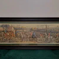 نقاشی با قاب چوبی