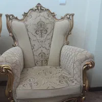 مبل استیل یا سلطنتی و میز غذا خوری|مبلمان خانگی و میز عسلی|چهاردانگه (تهران), |دیوار