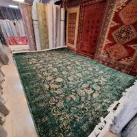 فرش ۹ متری پتینه سبز گرانمایه ۷۰۰ شانه نگارین جان|فرش|مشهد, امیر|دیوار