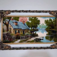 تابلو فرش طبیعت ابعاد ۱۱۸×۷۰