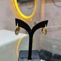 گوشواره حلقه ای سه رنگ