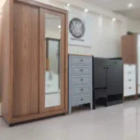 کمد لباس ریلی آینه قدی دار سه کشو مدل NIRVANA