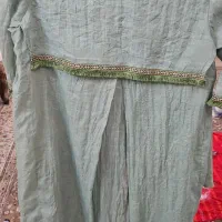 ۲ عدد مانتو جلو باز بلند، سایز بزرگ به همراه شال|لباس|گرگان, |دیوار