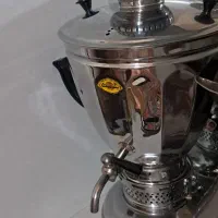 سماور نفتی قدیمی مخذن برنج بدنه استیل