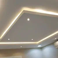 کناف پی وی سی تایل قرنیز نورپردازی لاین سقف کاذب|خدمات پیشه و مهارت|فولادشهر, مسکن مهر فولادشهر|دیوار