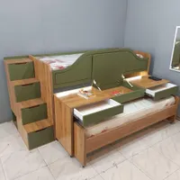 تخت دوطبقه کشویی فوق کاربردی مدل D-020N|تخت و سرویس خواب|رشت, جانبازان|دیوار