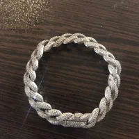 دستبند نقره نگین کاری شده