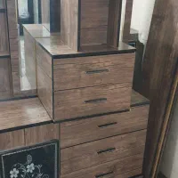 دراورشیک تمامmdfمیز ارایش تخت وپاتختی ودراور ست|تخت و سرویس خواب|ری, علایین|دیوار
