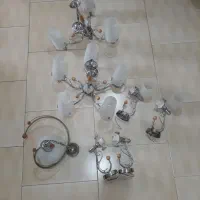 ست ۶ تیکه لوستر و دیوار کوب، سیلور