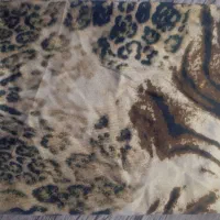 پارچه ریون طرح پلنگی گرم بالا