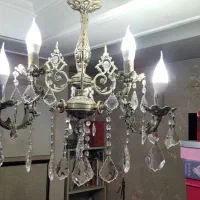 لوستر ۵ شاخه ۱۰ شعله و ۳ شاخه ۶ شعله تمام برنز|لوستر و چراغ آویز|تهران, خانی آباد نو شمالی|دیوار