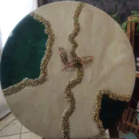 ساعت رزینی کاملا نو|صنایع دستی و سایر لوازم تزئینی|مشگین شهر, |دیوار