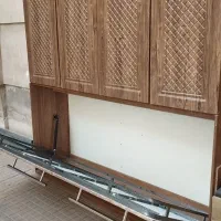 تخت یک نفره کم جا از برند کم جا چوب|تخت و سرویس خواب|تهران, نظامی گنجوی (توانیر)|دیوار