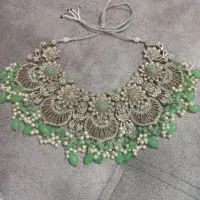 سرویس جواهر هندی سبز نقرهای|جواهرات|بندرعباس, |دیوار