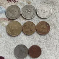 سکه های 250و100و10ریالی ویک سکه انگلیسی