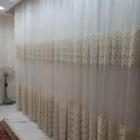 پرده توری پرحاشیه و پر الماس