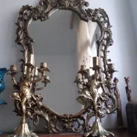 آیینه شمعدان برنز