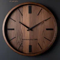 ساعت دیواری چوبی شیک و جذاب هو
