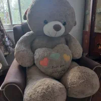 عروسک خرس بزرگ قلب دار